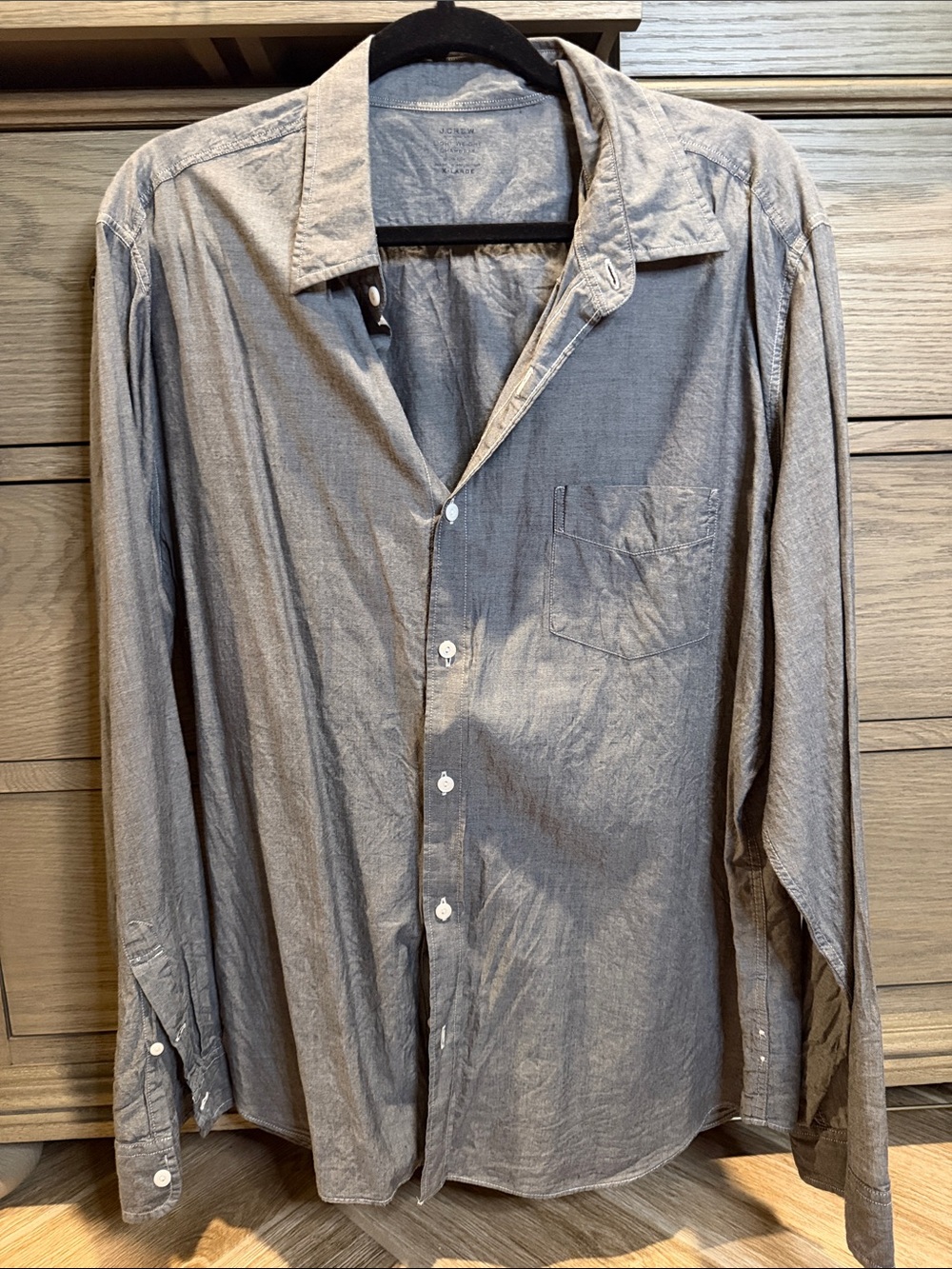 J. Crew Men's Heather Gray Lightweight Shirt Jacket